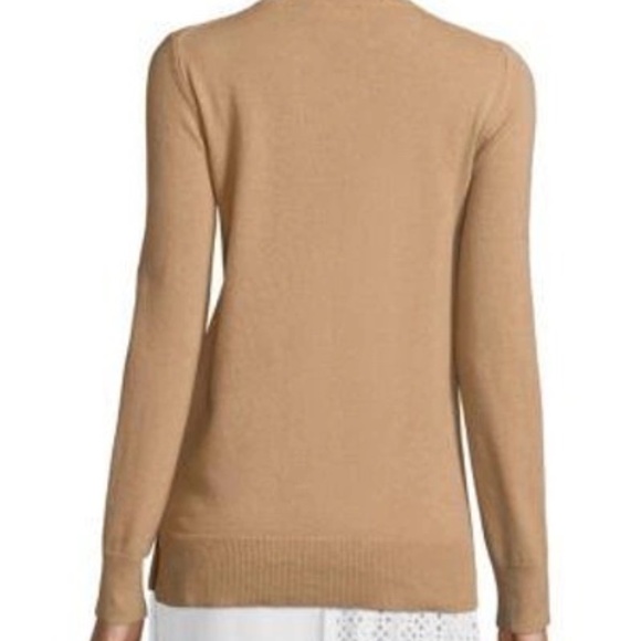 Tory Burch Bella Cashmere Sweater Tan Caramel - Picture 3 of 6